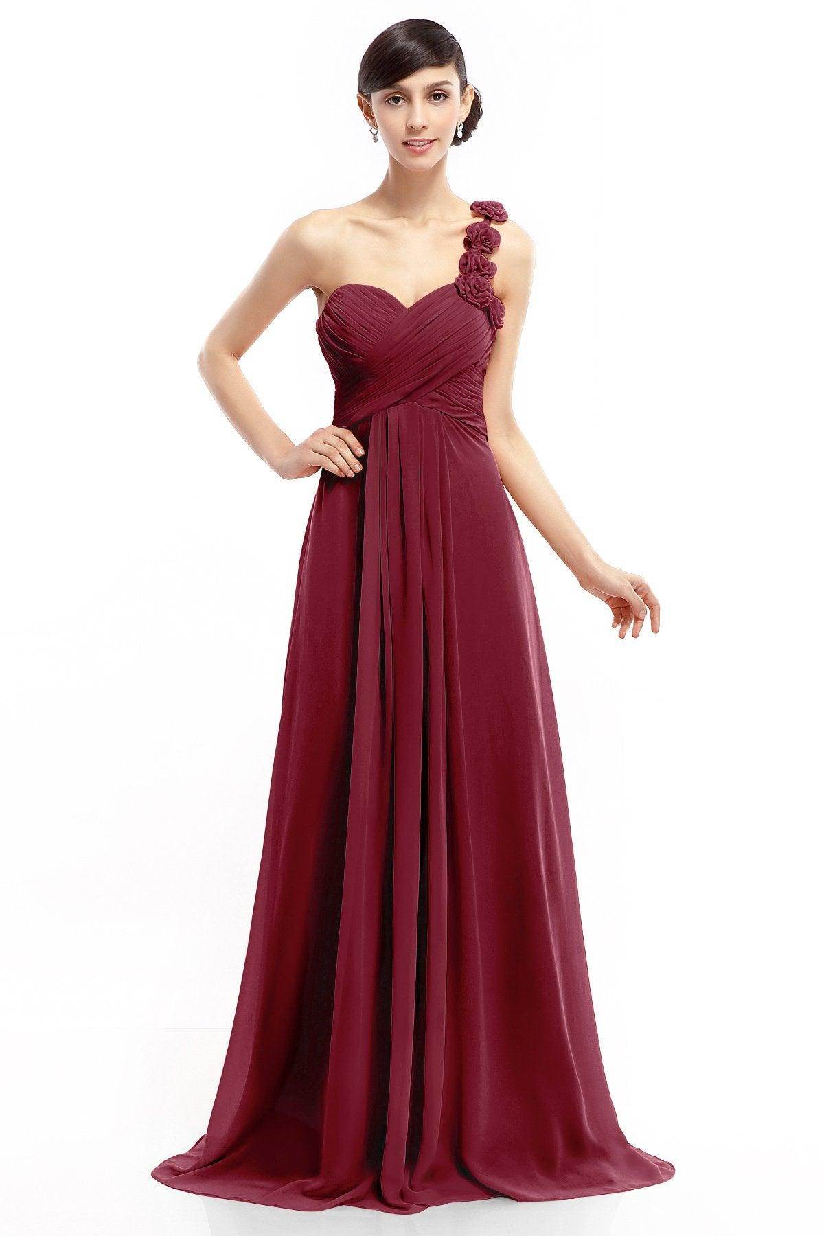 Sheath-Column Floor Length Chiffon Dresses COLT14017 - COCOMELODY